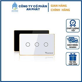 Mua Công Tắc Thông Minh Chữ Nhật Viền Nhôm Vconnex - Điều Khiển Từ Xa  Wi-Fi 2.4 Hz