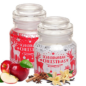 Mua Combo 2 hũ nến thơm Bartek nhập khẩu Châu Âu Scandinavian Christmas 130g - gừng  táo  quế