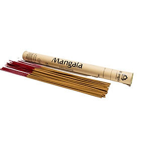 Nhang Trầm Hương Cao Cấp MANGALA 38cm| Ống Trắng Nhỏ_150gr_100 Nén Nhang Trầm Hương Nguyên Liệu Rừng Núi Việt Nam