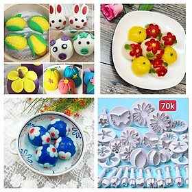 Mua Bộ 33 khuôn cutter hoa lá tạo hình fondant cho bánh trôi  bánh trung thu hiện đại  bánh bao