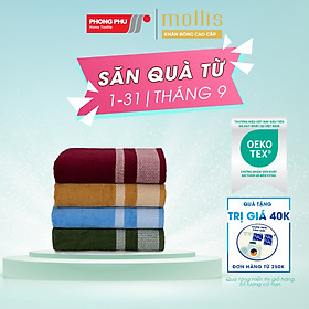 Khăn Tắm Mollis Cotton 70x140cm Khăn Cao Cấp Mềm Mịn Thấm Hút Không Ra Màu Không Xù Đồ Lông Gia Đình Spa Khách Sạn BM1K