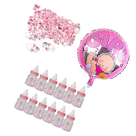 Mini Pacifier Charms Baby Shower Party Kids Girl Round Balloon Candy Bottles