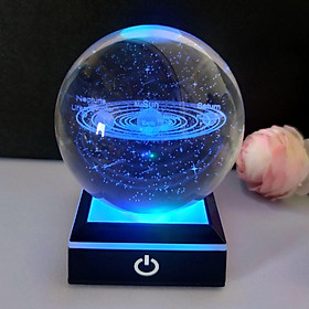 Crystal Ball Transparent Solar System Home Office Decoration Gift Souvenir