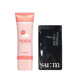 KEM DƯỠNG TRẮNG DA CORINGCO PEACH WHIPPING TONE UP CREAM+ Tặng kèm 1 mặt nạ sủi bọt sum 37 Đen