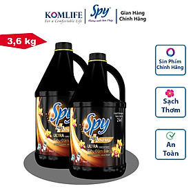 Nước giặt xả SPY Ultra Clean Plus can màu VÀNG 3