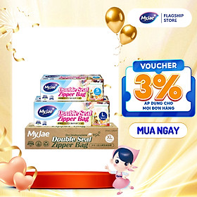 (Chọn Loại) Túi Zip PE Trong Suốt 2 Đường Kéo MyJae, Túi Bọc Đồ Ăn, Rau Củ Bảo Quản Trong Tủ Lạnh