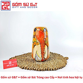 Mua Lọ hoa dáng đu đủ vẽ cô gái Gốm Sứ G&T