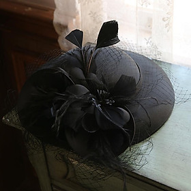 Hình ảnh Phụ Nữ Lớn Vành Sinamay Fascinator Mũ Cocktail Tiệc Cưới Nhà Thờ Mũ Trụ Thời Trang Để Đi Tiệc Trang Trọng Hoa Phụ Kiện Tóc - diameter about 30cm