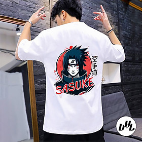 Áo thun trắng Sasuke, Áo thun trắng trẻ trung năng động Unisex Nam Nữ