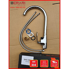 Mua {CHÍNH HÃNG} Vòi đồng mạ crom bóng cao cấp  hai đường nước nóng lạnh mã DVU292 thương hiệu GERARI