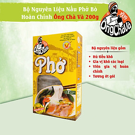 Bộ Nguyên Liệu Nấu Phở Bò Hoàn Chỉnh Ông Chà Và 200g Dành Cho 2 Người (Cooking Set For 2 Servings)