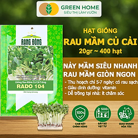Mua Hạt Giống Rau Cải Mầm Greenhome  Gói 20g~400 hạt  Dễ Trồng Quanh Năm  Nảy Mầm Cao  Thu Hoạch Nhanh  Năng Suất Cao R10