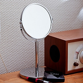 Ou Runzhe wood color double-sided desktop makeup beauty mirror