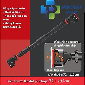 Xà đơn treo tường, gắn cửa 2021 điều chỉnh 72cm-110cm và 93cm-140cm nặng 2kg, 2.8kg -Mẫu TG02
