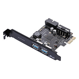 Thẻ nhớ 2 cổng PCI Express Mini PCI-E USB 3.0 Hub STW PCI-E sang USB 3.0 có bộ điều hợp với USB 3.0 19 chân bên trong 
