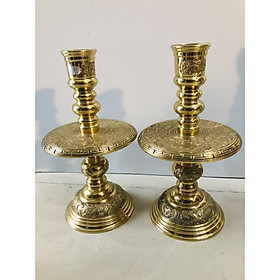 Mua Cặp nến thờ cúng bằng đồng cao 30cm