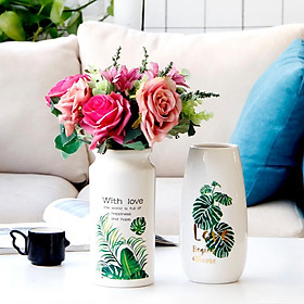 Nordic Style Ceramic Desktop Center Vase Flower Pot for Home Decor