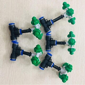 Mua Combo 5 béc phun sương 4 cửa kết nối ống 8mm