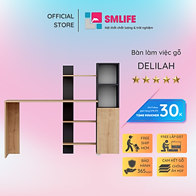 Mua Bàn làm việc liền giá sách hiện đại SMLIFE Delilah