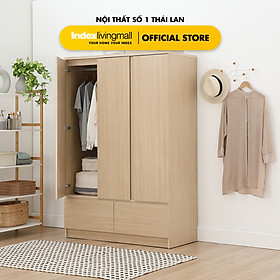 Tủ Quần Áo 3 Cửa Màu Gỗ Sồi Tự Nhiên FAST Kích Thước 120 x 180 cm Index