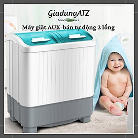 Máy giặt mini 6kg AUX 2 lồng giặt cao cấp bán tự động, chuyên dùng cho đồ sơ sinh