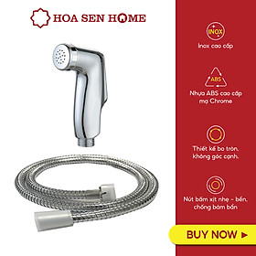 Mua Vòi xịt vệ sinh TUSLO A001 dài 120 cm  chất liệu Inox cao cấp  nút bấm xịt nhẹ  chống bám bẩn dễ dàng vệ sinh - Hoa Sen Home - Hàng chính hãng