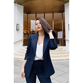 Áo Blazer kiểu 4 cúc màu xanh navy 2NDDATE BL023N