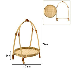 Khay mây tre kệ decor trang trí nhiều tầng đan tre thủ công, đồ gia dụng tiện ích, đồ dùng nhà ăn, kệ đa năng/ HealHomes