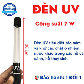 Đèn UV hồ cá công suất 5W - 11W diệt tảo khuẩn cho hồ cá