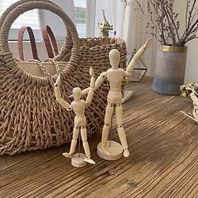 Mô hình búp bê bằng gỗ dùng trang trí phong cách nghệ thuật - 3 size lựa chọn - HÀNG CÓ SẴN