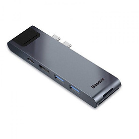 Mua BaseusMall VN Hub chuyển Baseus Thunderbolt C Pro 7 in 1 Smart Hub cho Macbook Pro - Hàng chính hãng