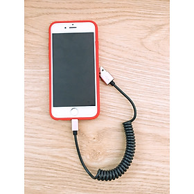 Mua Cáp sạc lò xo iphone kéo dãn - giao ngẫu nhiên