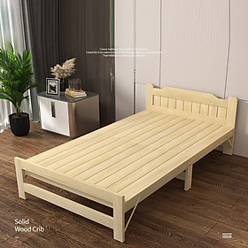Hình ảnh Giường ngủ gỗ thông xếp gọn tặng kèm đệm, giường gỗ gấp gọn với 5 kích thước chiều ngang khác nhau - Có Ảnh Thật