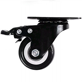 Bánh xe đẩy chịu lực màu đen đường kính 50mm, xoay 360 độ, có khóa