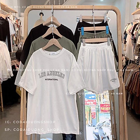 Mua bộ LOS ANGELES - Trắng freesize dưới 65kg