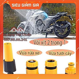 Mua Đầu vòi xịt rửa xe tăng áp  đầu vòi xịt tưới cây tạo tia siêu mạnh tăng áp lực nước - 206622-5