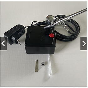 Máy bơm mini kèm súng phun sơn Airbrush - Máy phun sơn mini