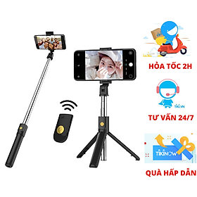 Gậy chụp ảnh tự sướng Mawa K07 - Tích hợp 3 chân tripod và remote bluetooth chụp từ xa - Hàng chính hãng