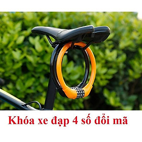 Hình ảnh (Hàng Có Sẵn nha) Khóa Xe Đạp, Khóa Xe Đạp Leo Núi Khóa Mật Khẩu, Khóa Chống Trộm Di Động Vòng Cố Định Phụ Kiện Xe Đạp