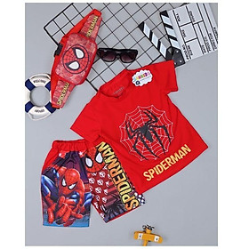 ĐỒ BỘ THUN BÉ TRAI HÌNH SIÊU NHÂN TỪ 12-17KG-cotton 4 chiều loại 1 được in thấm yên tâm giặt máy-H&N