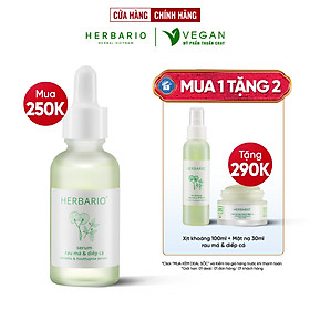 Serum rau má & diếp cá Herbario 30ml sạch mụn thuần chay