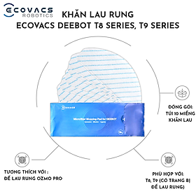 Khăn lau rung cho Robot Ecovacs Deebot T8 Series, T9 Series