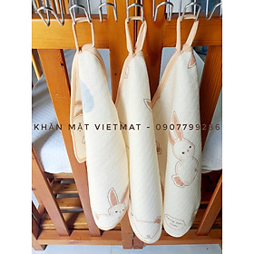 Hình ảnh 3 khăn lau mặt trẻ em Vietmat sợi tre mềm mịn, thoáng mát, kháng khuẩn và hút nước mạnh