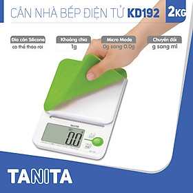 Cân điện tử nhà bếp TANITA KD192 , Cân nhà bếp 2kg, Cân thức ăn 2kg, Cân thực phẩm 2kg, Cân Nhật, Cân trọng lượng, Cân chính hãng, Cân thực phẩm, Cân thức ăn, Cân tiểu ly điện tử, Cân chính xác, Cân làm bánh