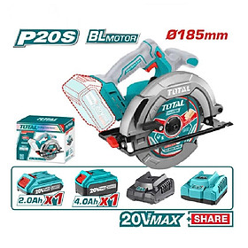 Mua MÁY CƯA ĐĨA TRÒN DÙNG PIN 20V (1 pin 4.0AH +sạc )TOTAL TSLI18511 - HÀNG CHÍNH HÃNG