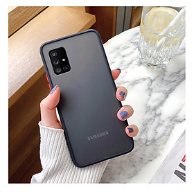 Ốp lưng trong nhám viền màu chống sốc cho SamSung Galaxy A71