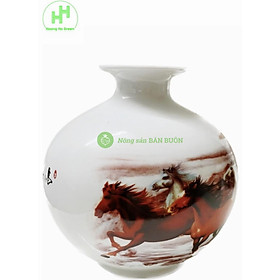 Bình gốm sứ Hình ngựa 3D, Sản phẩm thủ công, Chất liệu sứ cao cấp, Trang trí nội thất, Quà tặng, Thiết kế độc đáo,