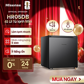 Tủ lạnh Mini Bar Hisense 45 Lít HR05DB tiết kiệm điện, thiết kế gọn nhẹ, bảo hành 24 tháng - HÀNG CHÍNH HÃNG