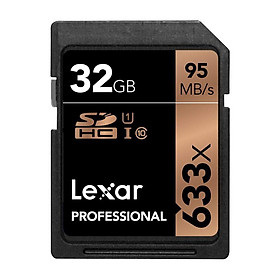 Thẻ Nhớ SDHC Lexar Professional 633x 32GB UHS-I 95MB/s LSD32GCB1AP633 - Hàng Chính Hãng