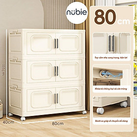 Mua (Ngang 80cm) Tủ Nhựa Gấp Gọn 3/4/5 Tầng Cao Cấp 2 Cánh Cửa Mở-Hộp Đựng Đồ Đa Năng Bằng Nhựa PP  Tháo Lắp Dễ Dàng